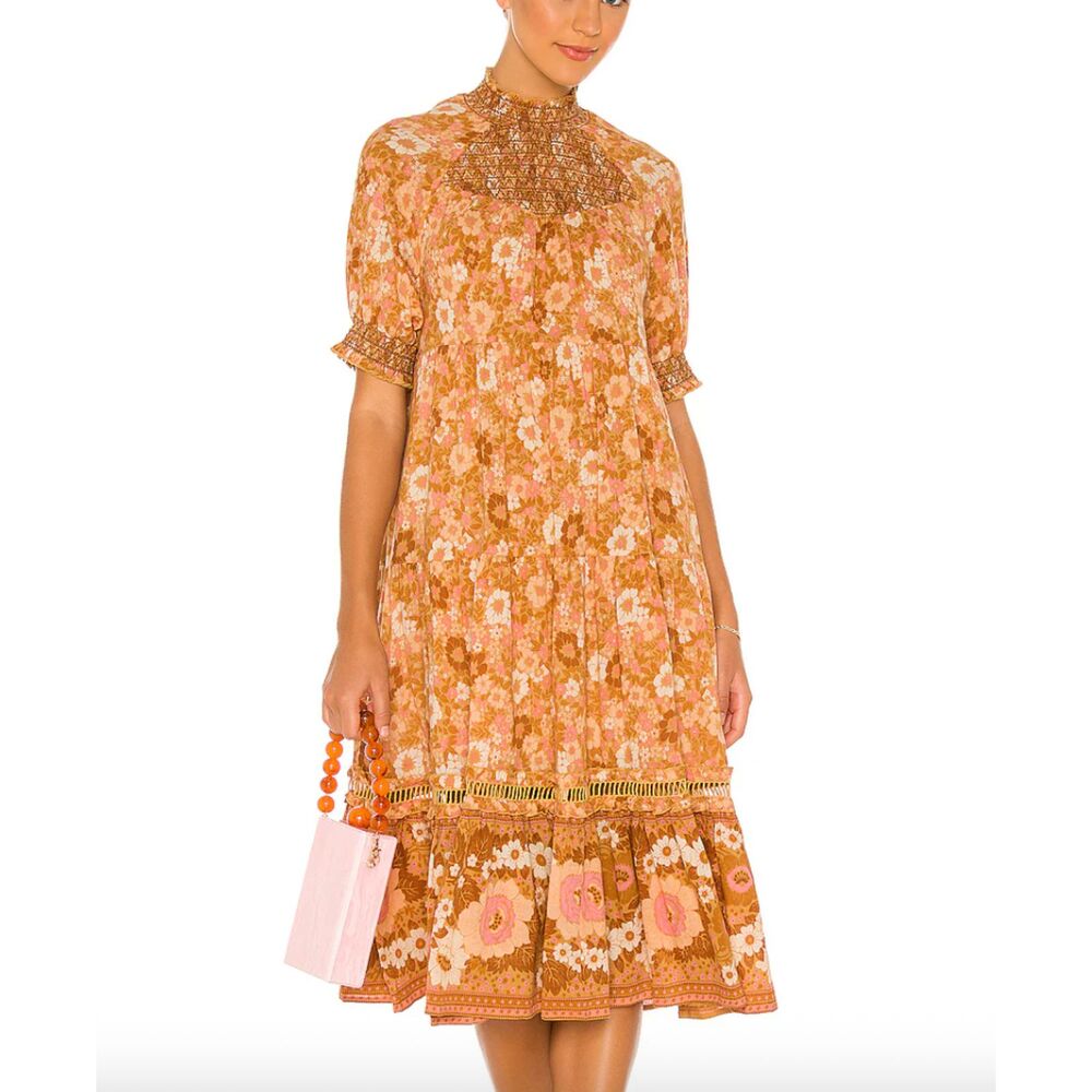 SPELL & THE GYPSY Portobello Floral Boho Midi Dress Small